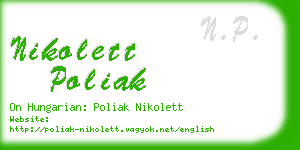 nikolett poliak business card